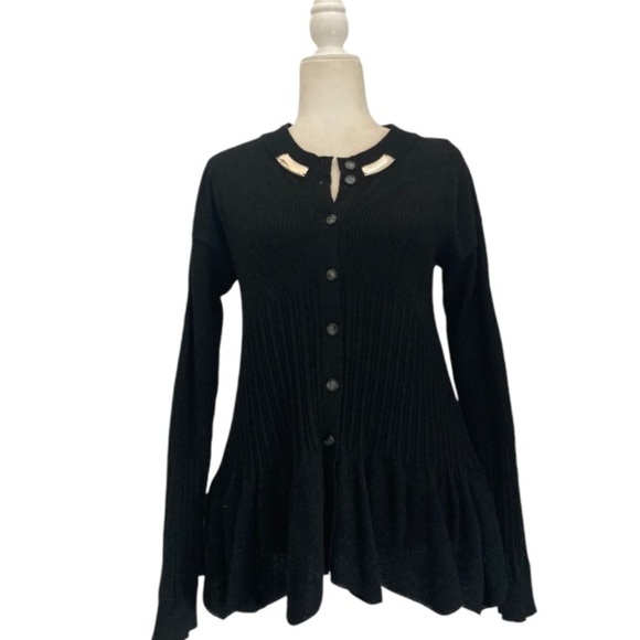 High Couture Cardigan Fit and Flare Sweater by Clair Campbell Button Front - Picture 13 of 16